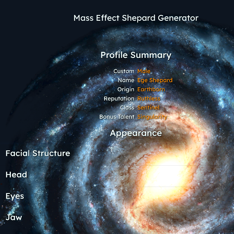 Mass Effect Shepard Generator (POP) Project Logo
